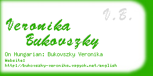 veronika bukovszky business card